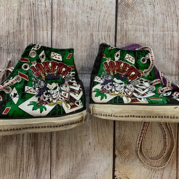 Limited Edition Joker's Converse High Tops - Picture 7 of 8